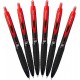 أقلام حبر جل قابلة للسحب 307 من يوني-بول متوسطة الحجم 0.7 مم، عبوة من 12 أقلام حمراء 